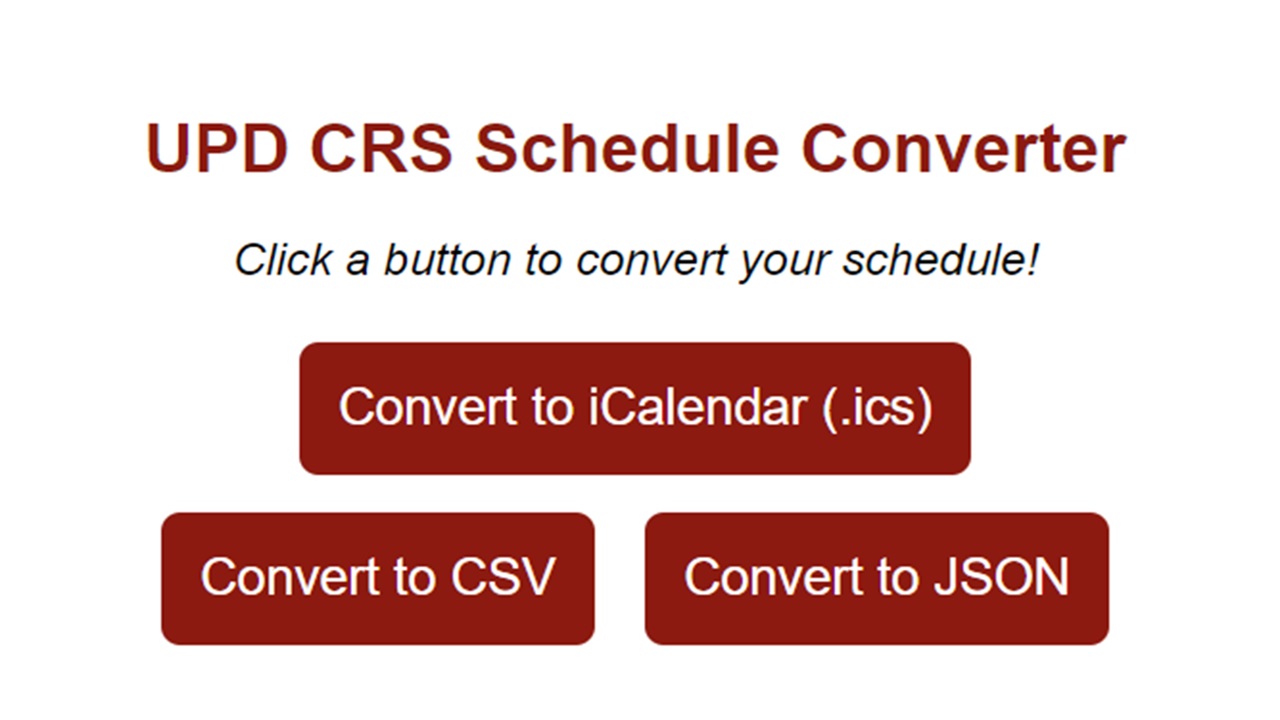 Schedule Converter